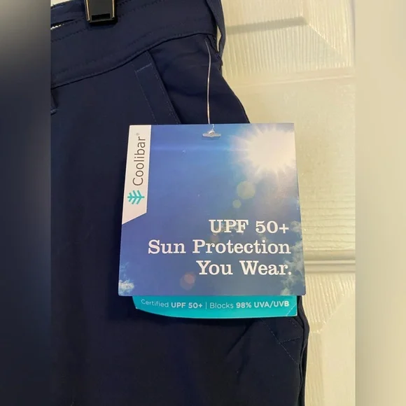 Coolibar Men’s Pants UPF 50+ Marco Summer Golf Casual Pants Navy NWT size 34 - Picture 8 of 13